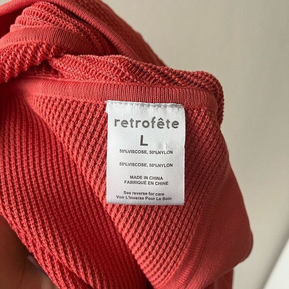 NEW Retrofete Lena Calypso Coral Strapless Bustier Ribbed Bodysuit Size Large - Picture 7 of 8